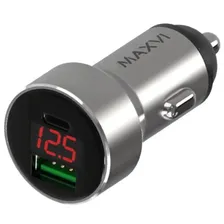 Автомобильное зарядное устройство Maxvi (CCM-M602PD) USB A+USB-C, серебро