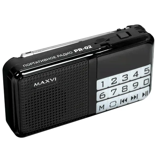 Радиоприемник Maxvi PR-02 черный [9080936]