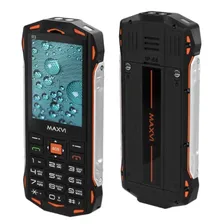 Защищенный мобильный телефон MAXVI R3 Orange с мощной батареей и большим экраном