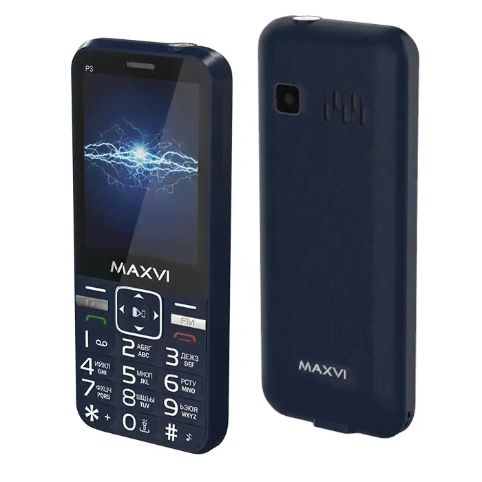 Мобильный телефон кнопочный Мобильный телефон кнопочный MAXVI P3 Blue