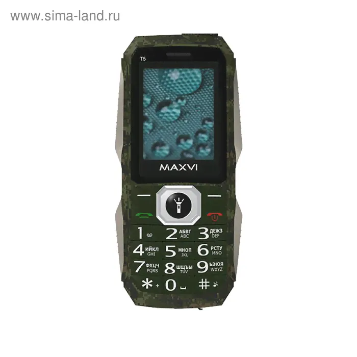 Сотовый телефон MAXVI T5 2,0", 32Мб, microSD, 2 sim, IP67, камуфляж-0