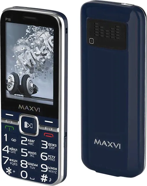 Мобильный телефон кнопочный Мобильный телефон кнопочный MAXVI P18 Blue