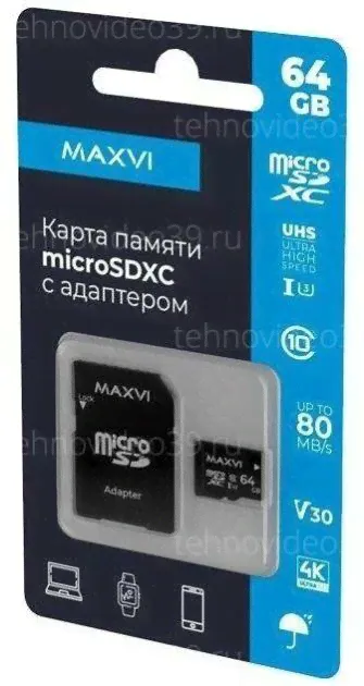 Micro Secure Digital 128GB Maxvi class 10, UHS-I (3), V30 (MSD128GBC10V30)-0