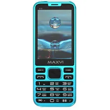 Сотовый телефон MAXVI X10, 2.8", TFT, 0.3Мп, microSD, 1600мАч, голубой